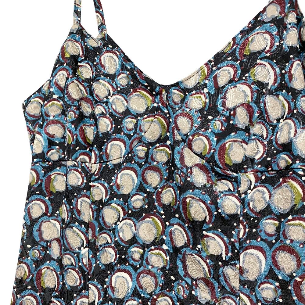 Vintage Chinchilla Womens Size 6 Printed Rayon Slip Dress - Picture 6 of 6